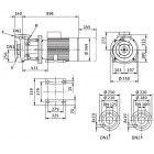 BL 100/345-22/4-IE3 Одноступенчатый центробежный насос с сухим ротором блочного типа - размеры, фото