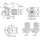 Wilo BL 100/180-4/4-R Одноступенчатый центробежный насос с сухим ротором блочного типа - размеры, фото