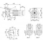 Wilo BL 65/160-1,5/4-R Одноступенчатый центробежный насос с сухим ротором блочного типа - размеры, фото